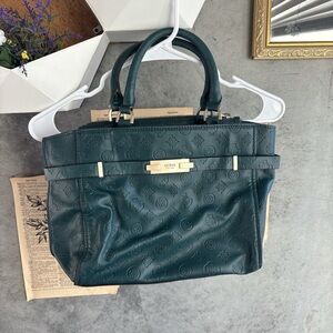 GUESS Dark Teal Embossed bag